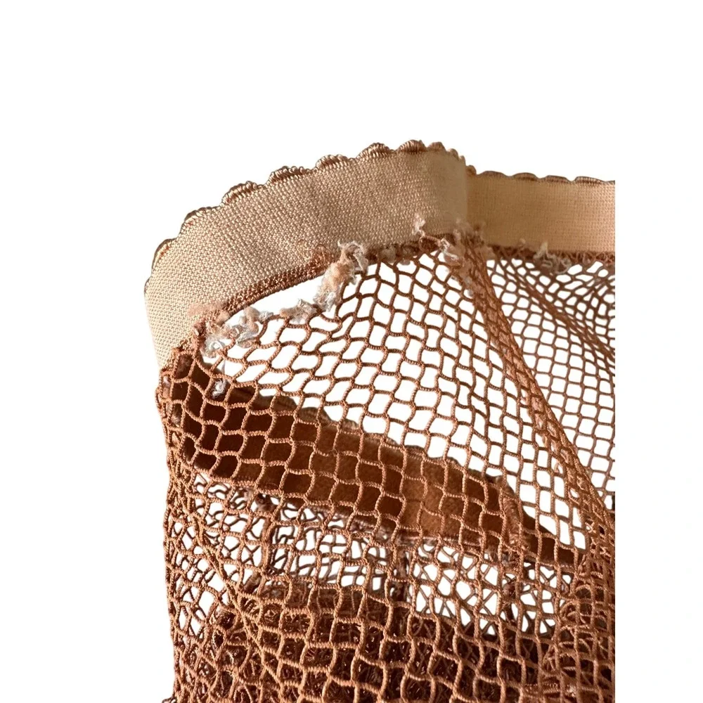 Vintage Daisy Togs Helanca Fishnet Tights Nude Mesh Stockings 1960s